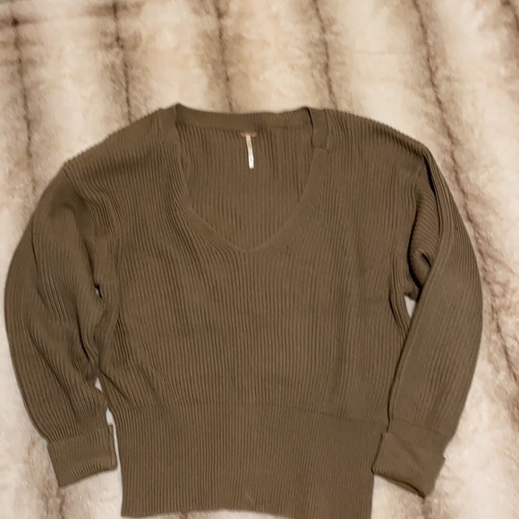 Free People V-Neck Women Sweater Pullover Jacket - Picture 9 of 13
